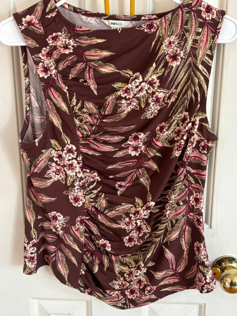 ICONIC brown and pink ruched y2k 90s tank top * accepting offers